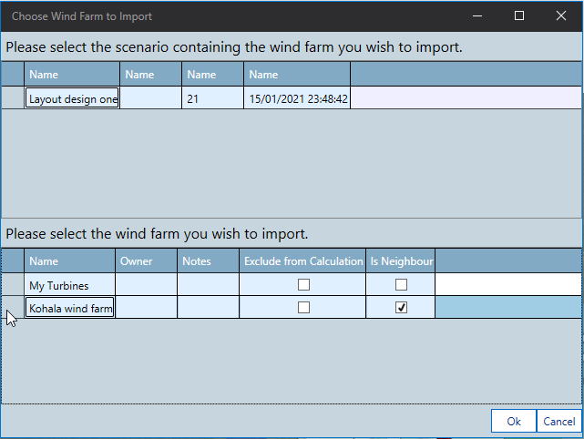 Wind Farm Import Select Farm To Import