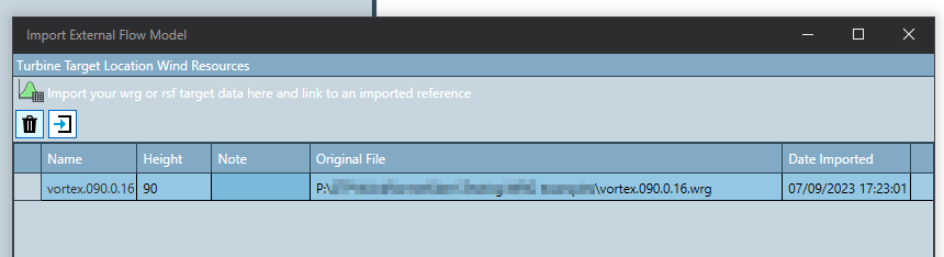 Import External Flow Model without measurement site