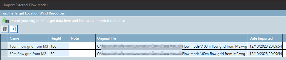 Import External Flow Model without measurement site